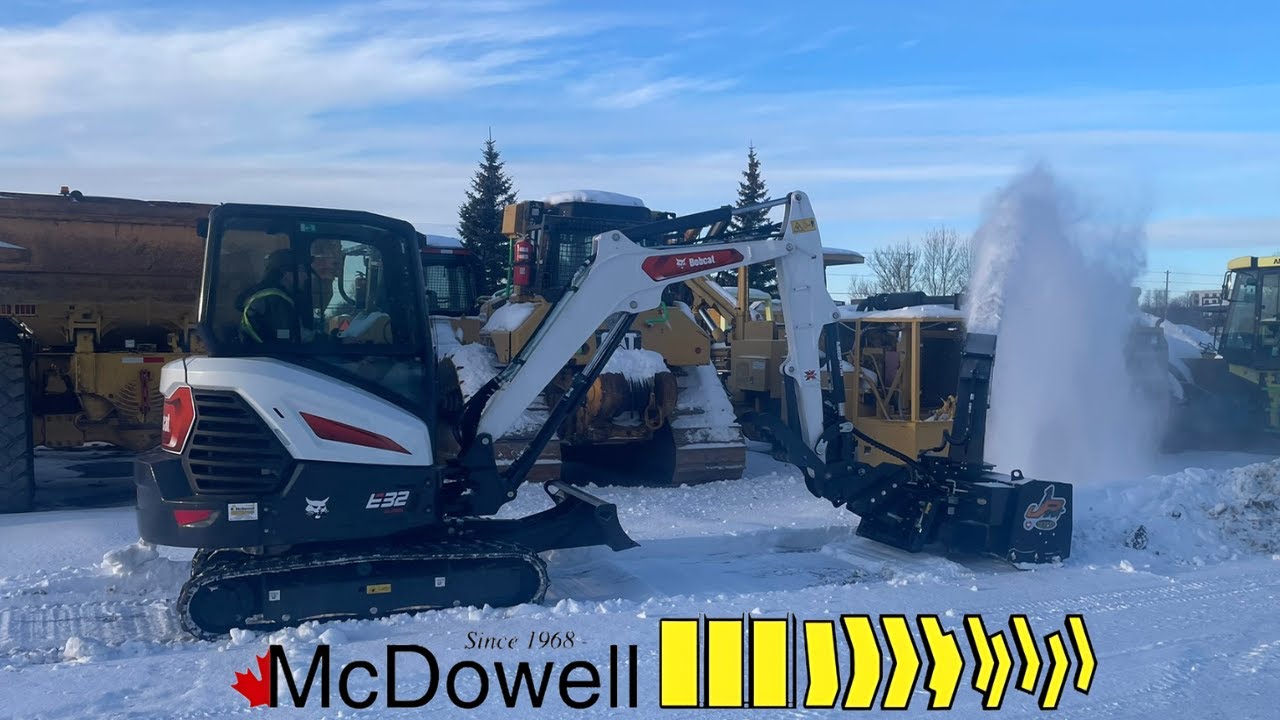 Bobcat E32 Excavator Snowblower | McDowell Equipment