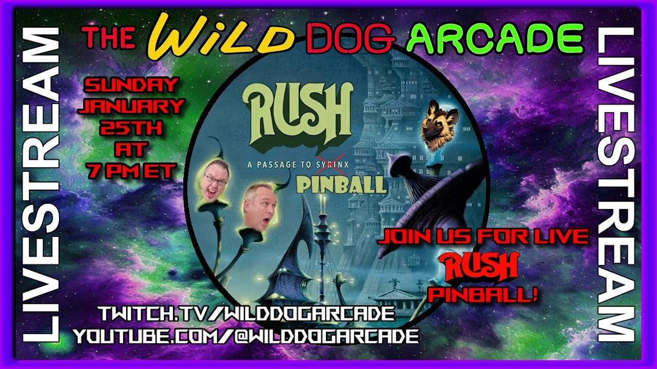 RUSH through time with Rush Pinball! 7pm ET, Sun, Jan 25th, 2026
