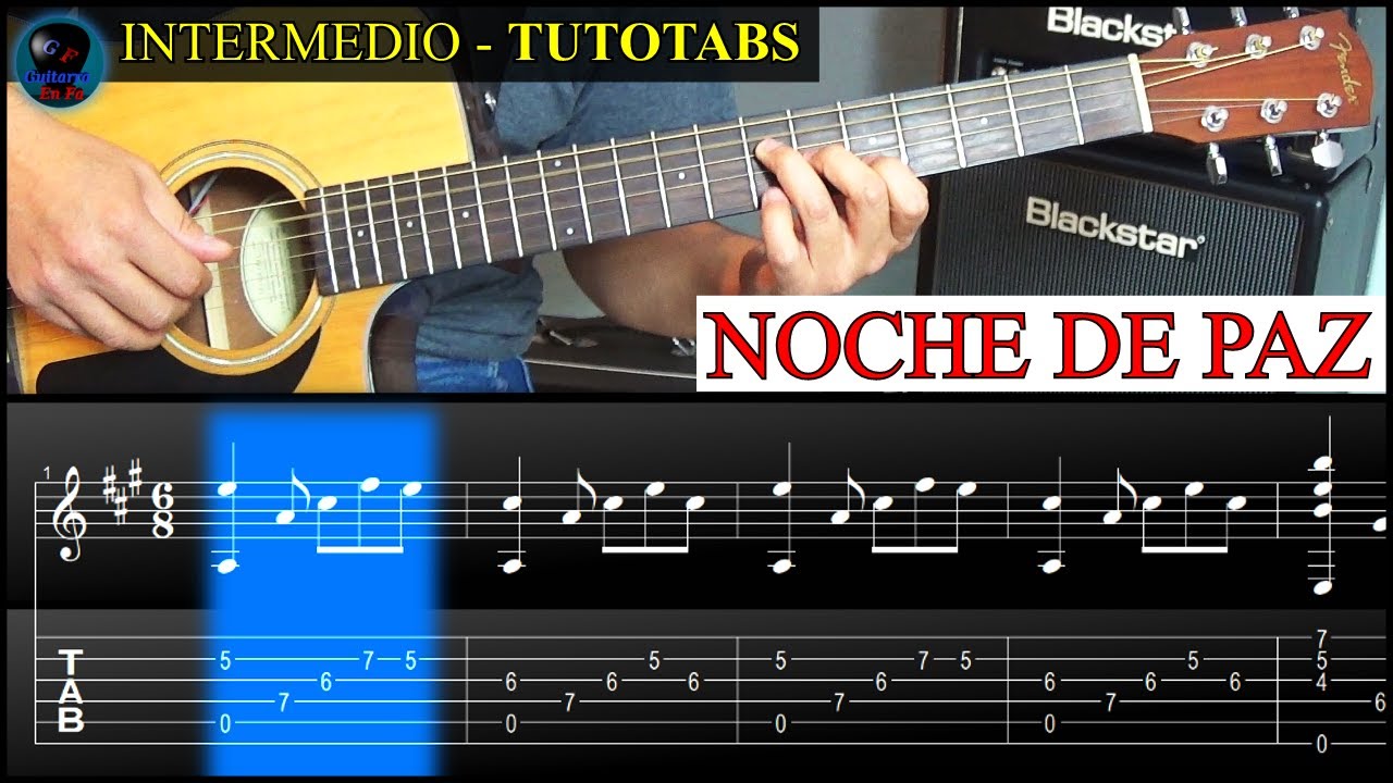 ✅✅ Noche de Paz FINGERPICKING ✅✅ Nivel INTERMEDIO para guitarra ✅✅ TUTOTABS