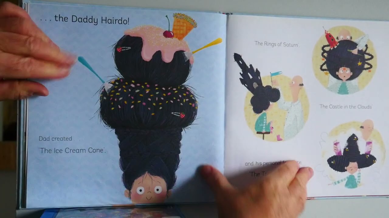 Daddy Hairdo children's book not Disney or Tangled story by Francis Martin read by Aaron Kreltszheim