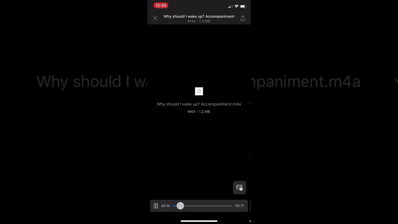 Why should I wake up accompaniment