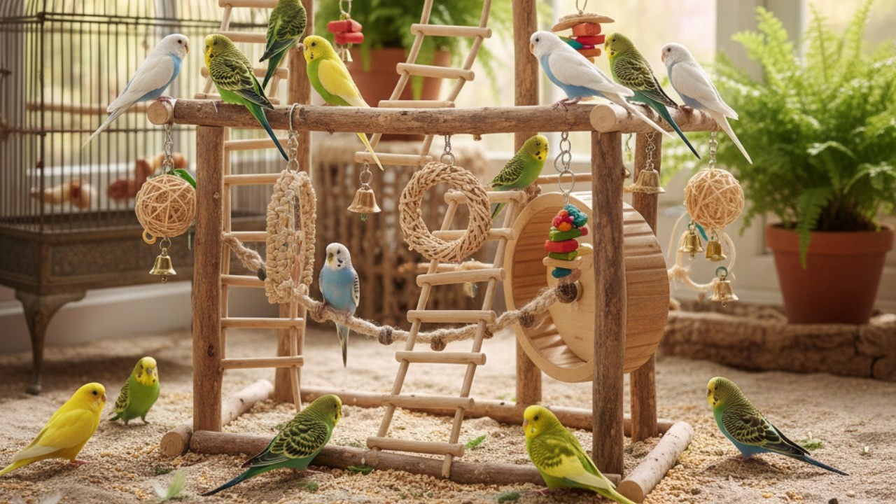 Budgies Parrot Cute Moments and Funny Acts
