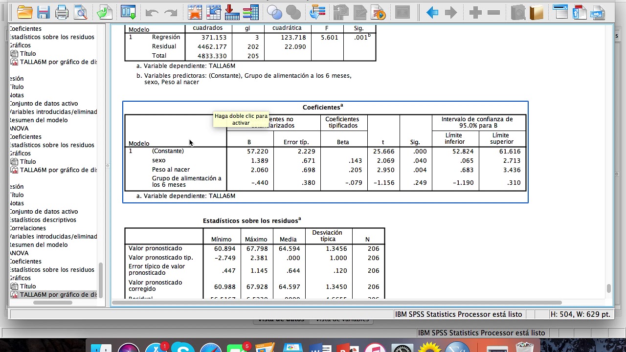 Regresión Lineal Múltiple en SPSS