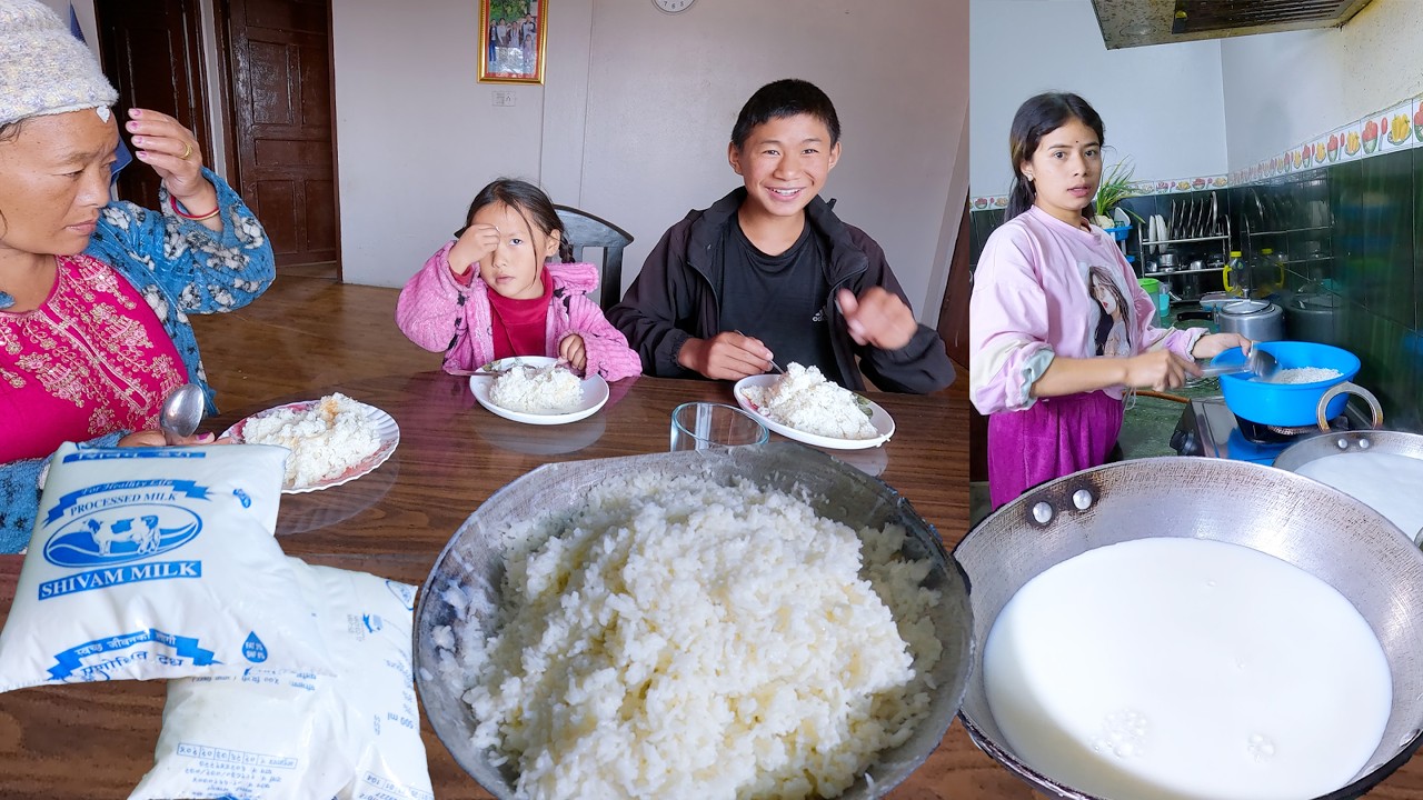 sumnima cooks rice pudding for the family || sumnima cooking ||@SumnimaRaini