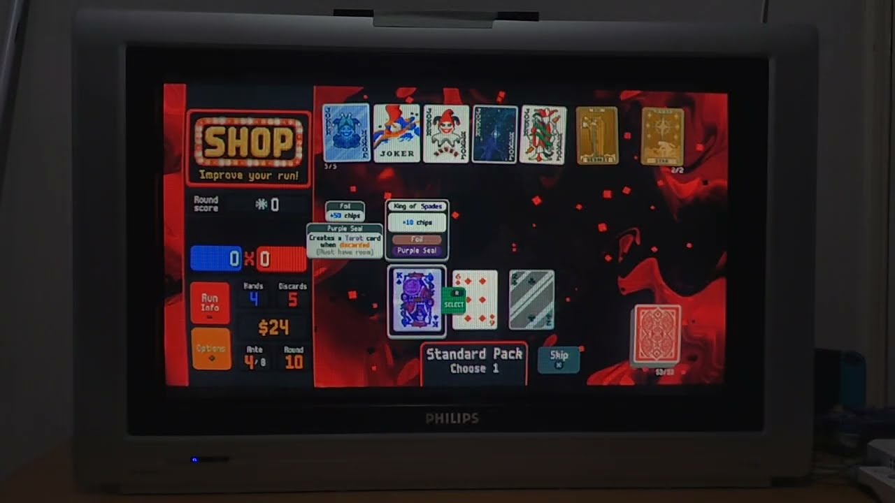 Balatro - Red Deck ( On a CRT - Philips 32pw9551 ) 20-09-2025