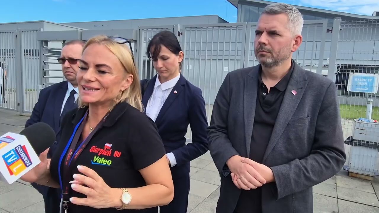 Konferencja prasowa przed zakładem Valeo w Chrzanowie15 09 25