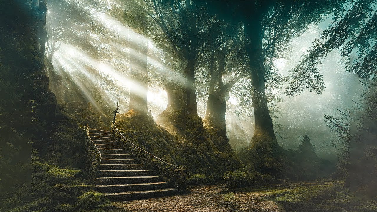 Misty Forest with Enchanting Fairy Humming Music & Forest Ambience | Lullaby and Sweet Dreams