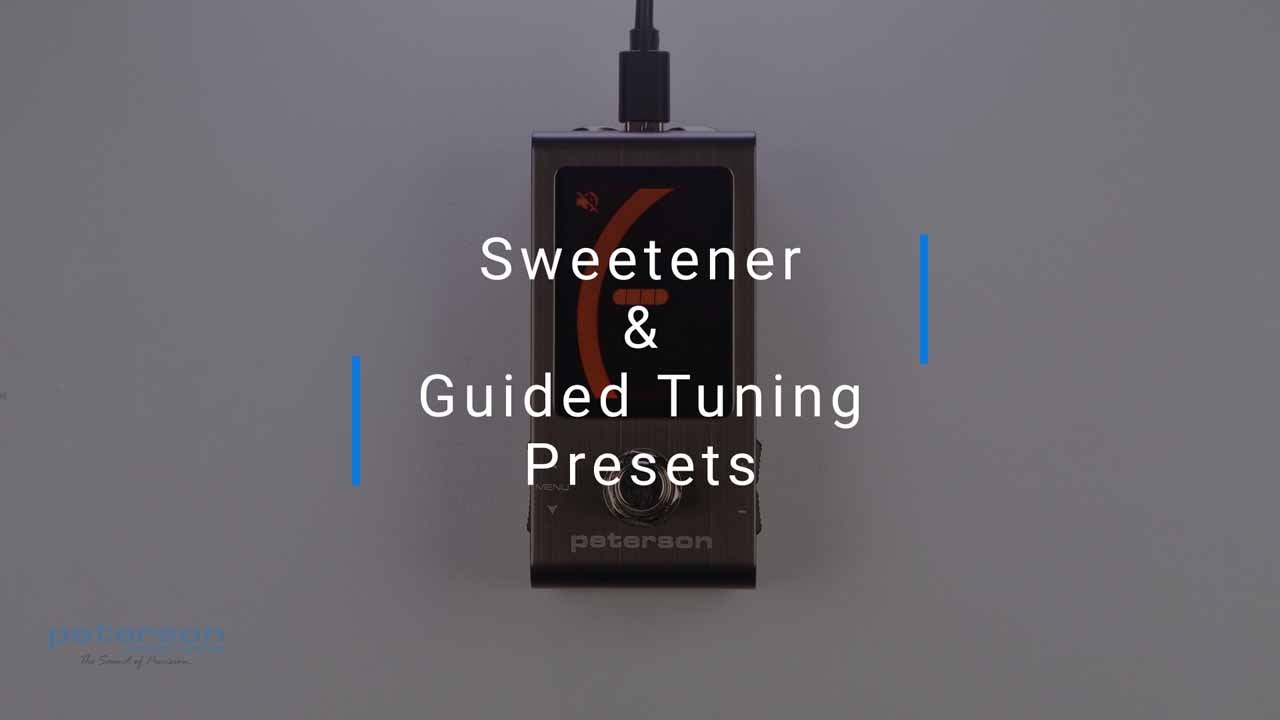 StroboStomp Mini Instruction Manual | Tune Screen | Part 3 | Sweetener and Guided Tuning Presets