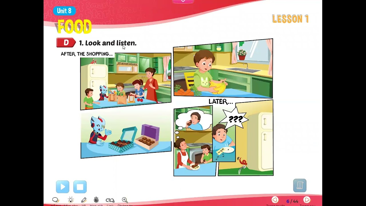 Tiếng Anh 3 I Learn Smart Start - Unit 8 Food - Lesson 1