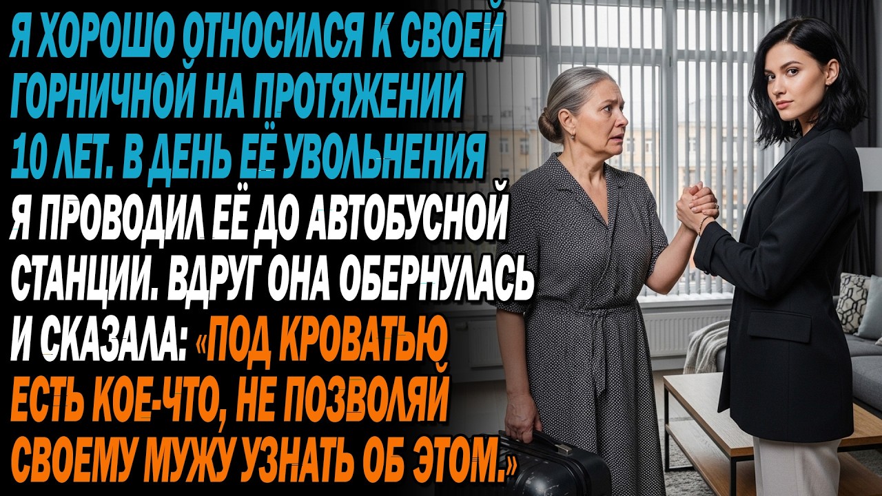 Я обходился с горничной 10 лет ⏳, В день увольнения она взяла меня за руку ✋ и сказала… 😲💥