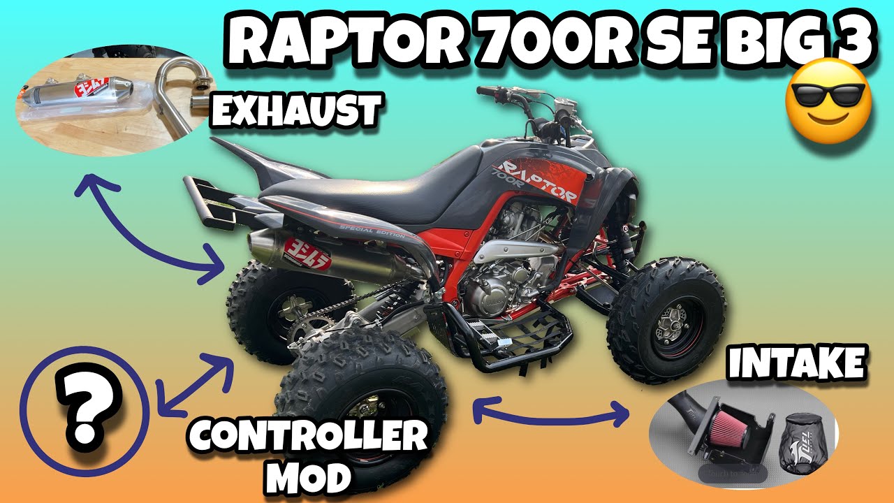 Raptor Big 3: выхлоп, впуск и модификация контроллера | Yamaha Raptor 700R SE