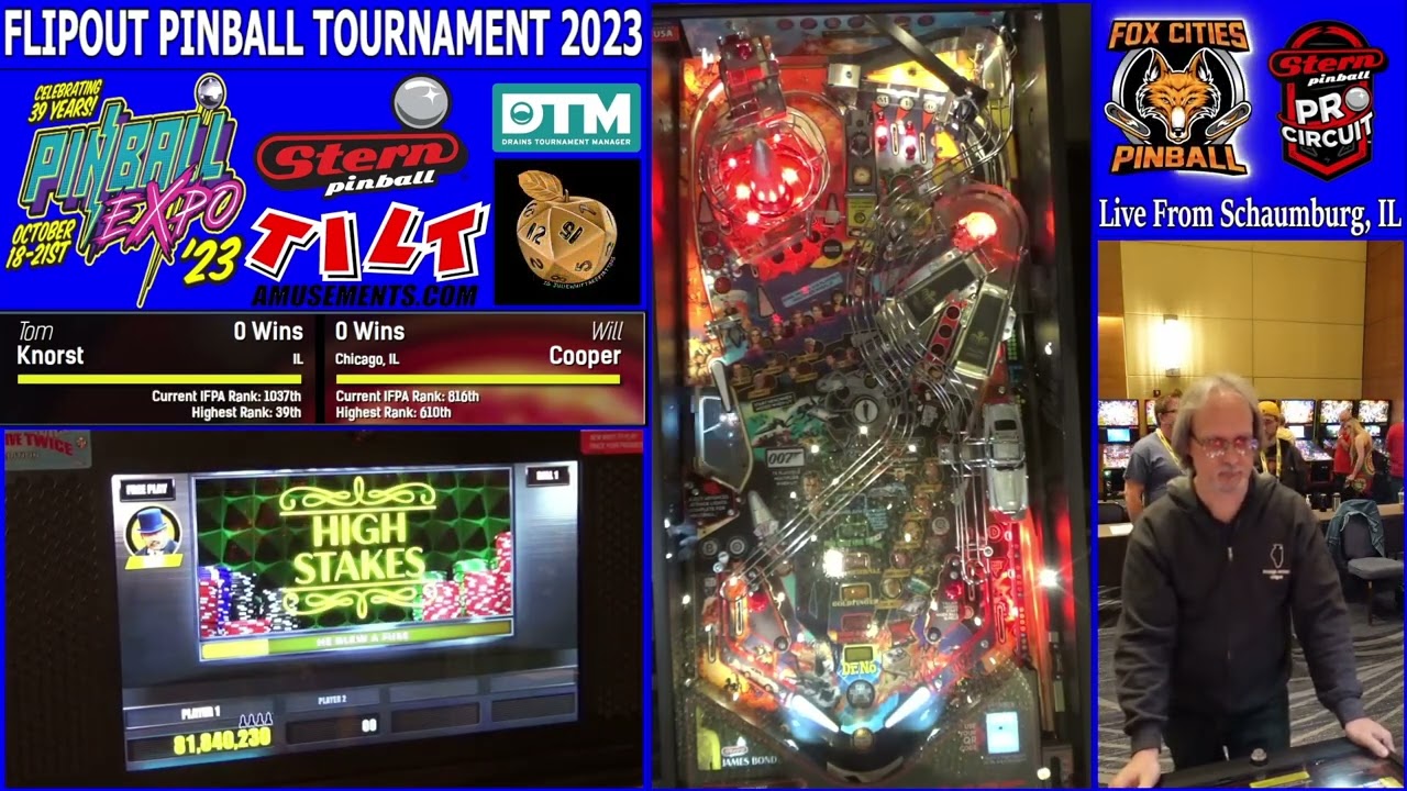 Pinball Expo 2023 - Flipout Tournament Day 1 Part 1