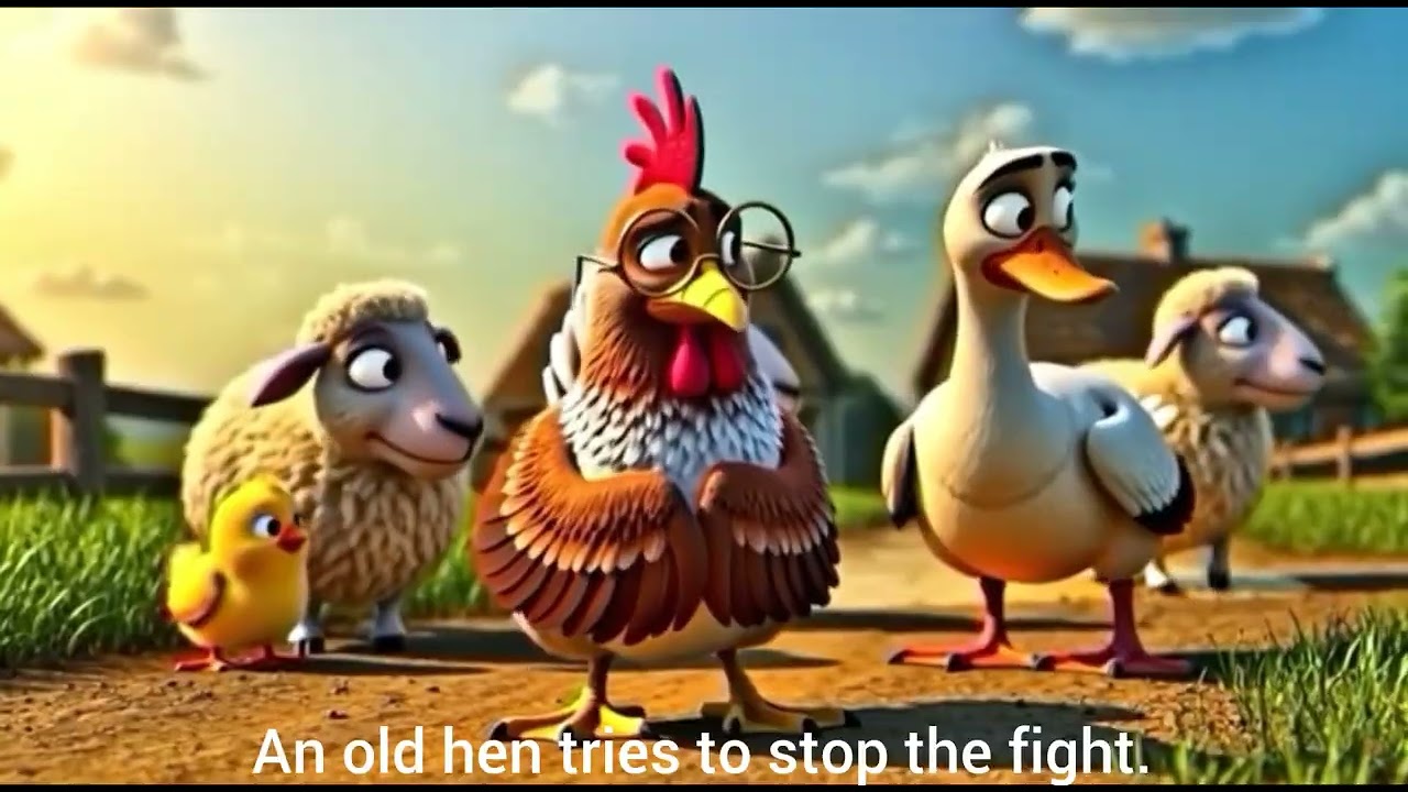 🐔🆚🦢 Hen vs Goose – The Epic Fight (Funny Cartoon)