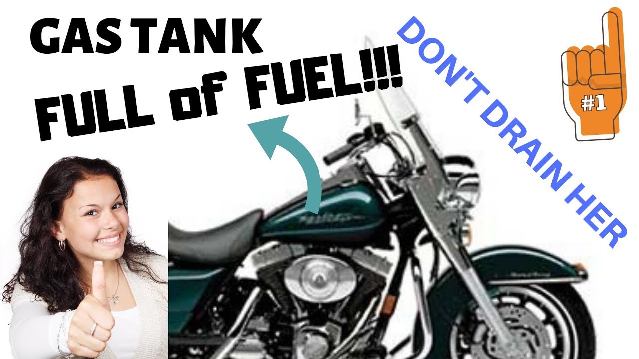 Harley Davidson how to remove gas tank full of fuel !!!