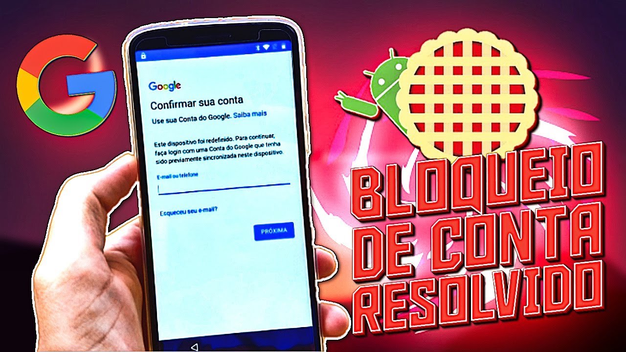 COMO REMOVER BLOQUEIO DE CONTA GOOGLE DO ANDROID 9.0 PIE - SEM PC
