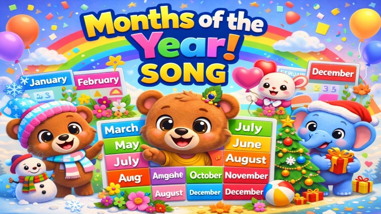 🎶 Months of the Year Song 🌈 | Fun Learning for Kids & Toddlers | 3D Animation | BP Kids