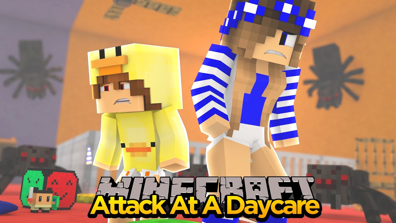 MINECRAFT ADVENTURE  - LITTLE CARLY & BABY DUCK ATTACKED AT DAYCARE!!