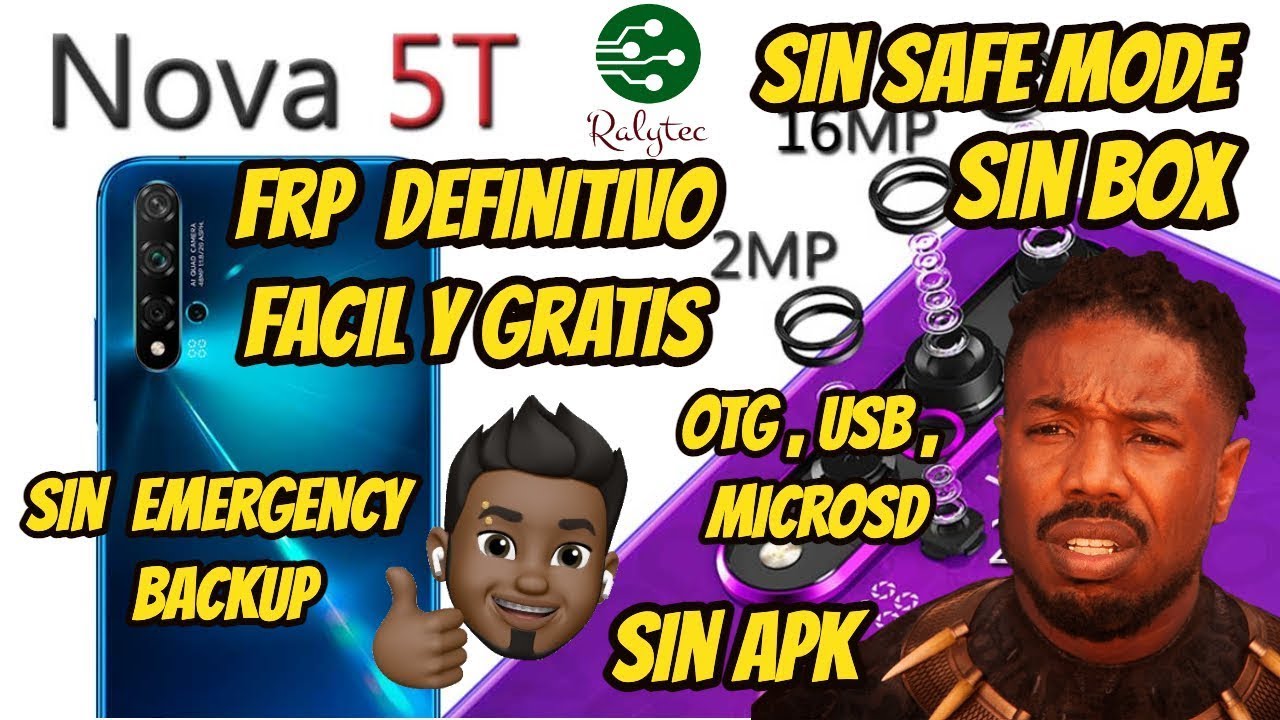 frp bypass , eliminar cuenta huawei nova 5t ,bajar android 10 , facil sin box   degradar sin riesgo