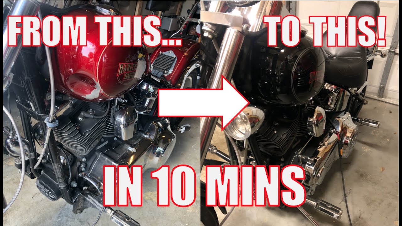 Rebuilding my crashed 2009 Harley-Davidson Softail Custom FXSTC in 10 mins!