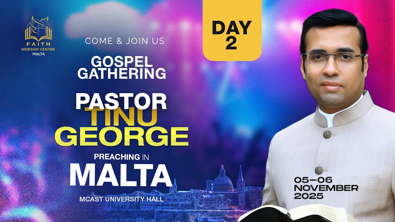 Pastor Tinu George Preaching in Malta