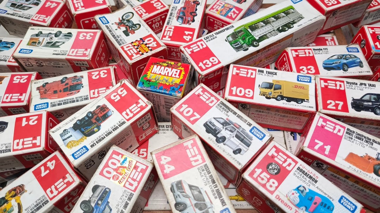 【トミカ】ミニカー大集合! Vo9 遊んだトミカを箱に入れて並べてみました。