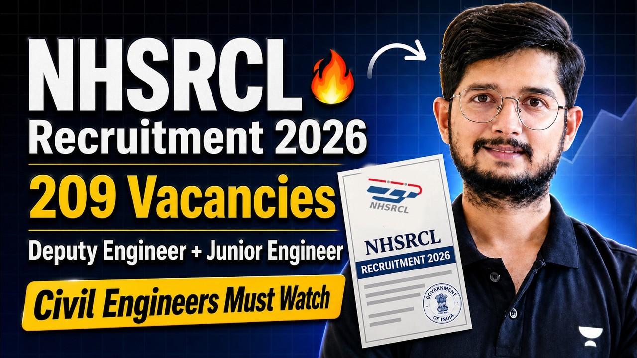 🔥 NHSRCL JE & Deputy Engineer Recruitment 2026 | 209 Posts | Apply Before It's Late