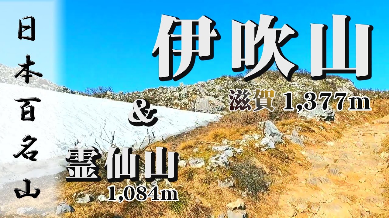 【百名山】4月の伊吹山(＆霊仙山) -1,377m 滋賀の名峰を巡る Mt.Ibuki Japan