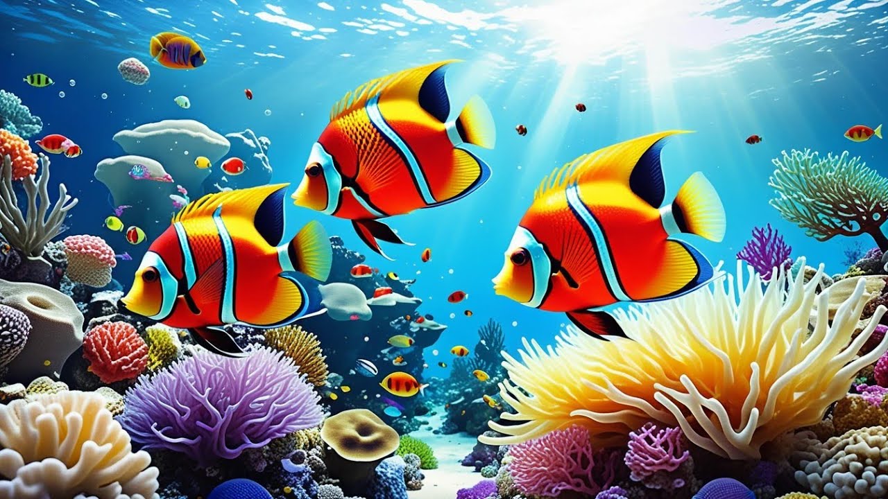 Relaxing Music For Deep Sleep 🌊 4K Aquarium Background - Dive Into The Mesmerizing Ocean Dreams
