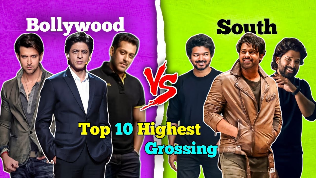 Bollywood Vs South Top 10 Highest Grossing Movies Comparison 2025 🔥🤯