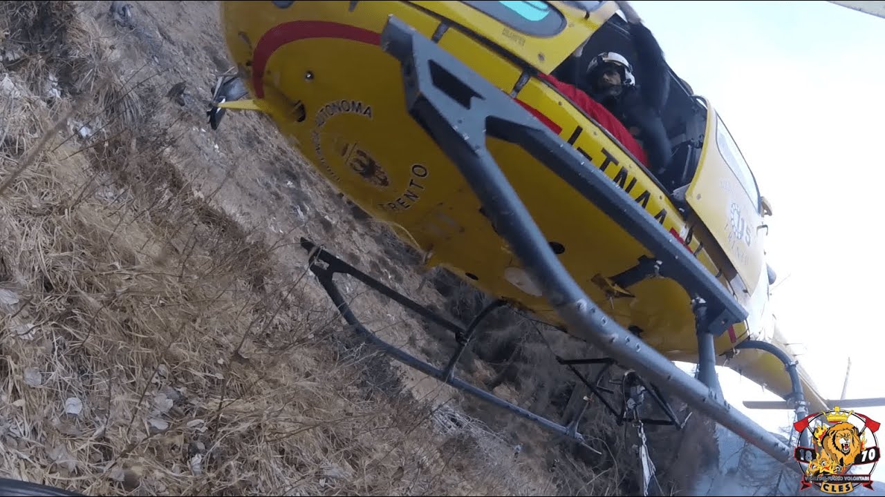 Intervento con i vigili del fuoco Cles - incendio boschivo (supporto VVF Rumo)