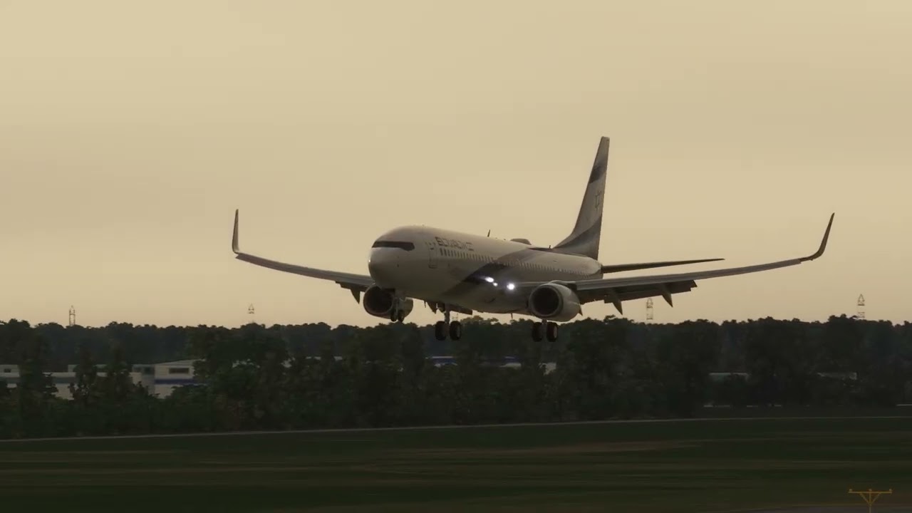 Landing at Munich with ELAL'S Boeing 737-900