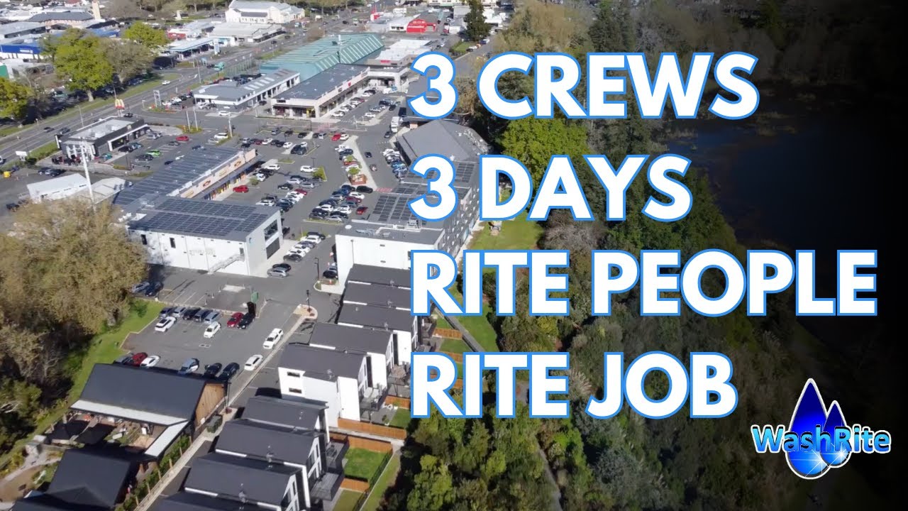 3 Crews 7 3 days to wash this whole shopping complex.