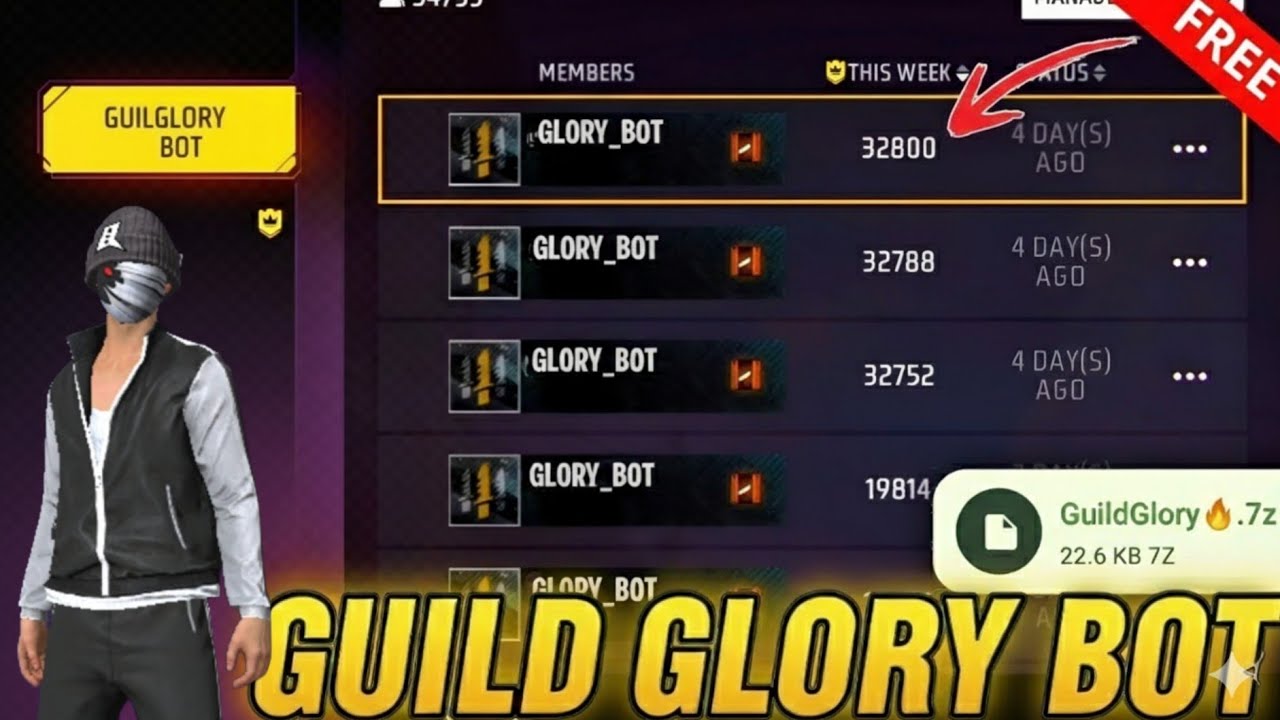 Free Fire Guild Glory Bot 🤖? | Obb 52 Update Auto Run Bot  | Real Test 2026 🚀 | Working in 2026?