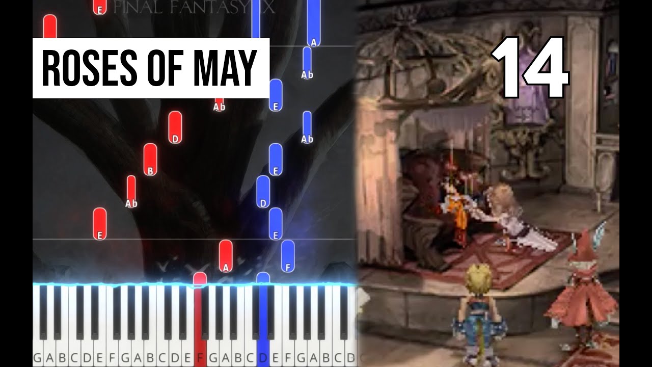 TPR - Roses of May (from Memoria) - 14 - Final Fantasy IX Piano Tutorial | Note Chart