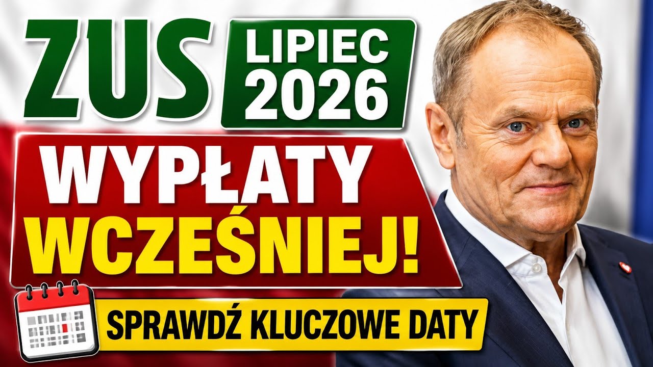Aktualizacja płatności ZUS za lipiec 2026 r. &ndash; wcześniejsze wypłaty świadczeń i kluczowe daty 