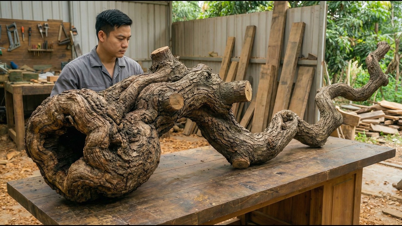 Nobody Wanted This Twisted Wood&hellip; Until It Became Stunning Furniture at a Surprisingly Low Cost