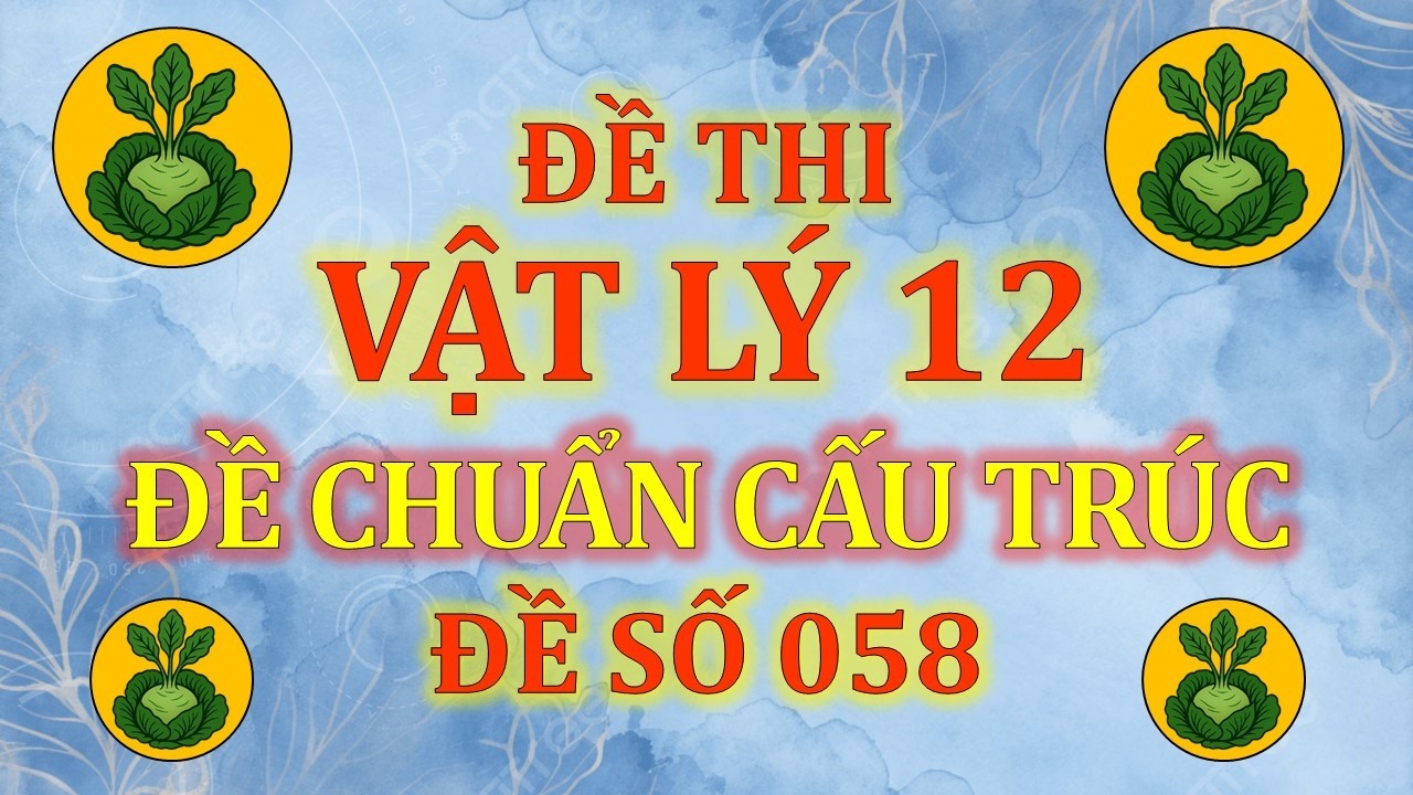 Đề thi Vật Lý 12 - ĐỀ SỐ 058 CHUẨN CẤU TRÚC