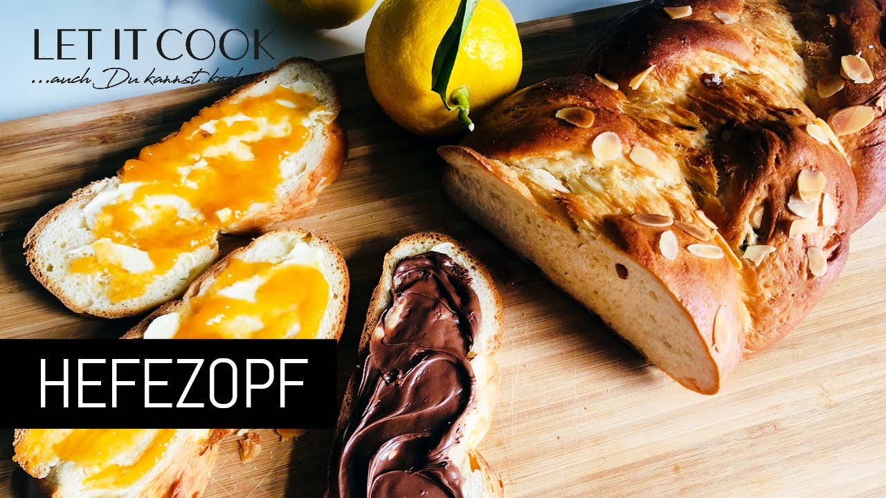 Hefezopf mit Rosinen und Mandeln. Frohe Ostern!