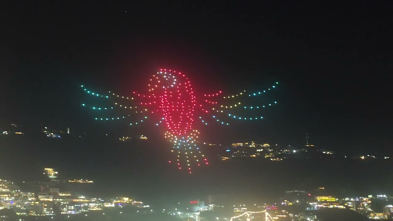 Drones en Acapulco. Año nuevo 2026