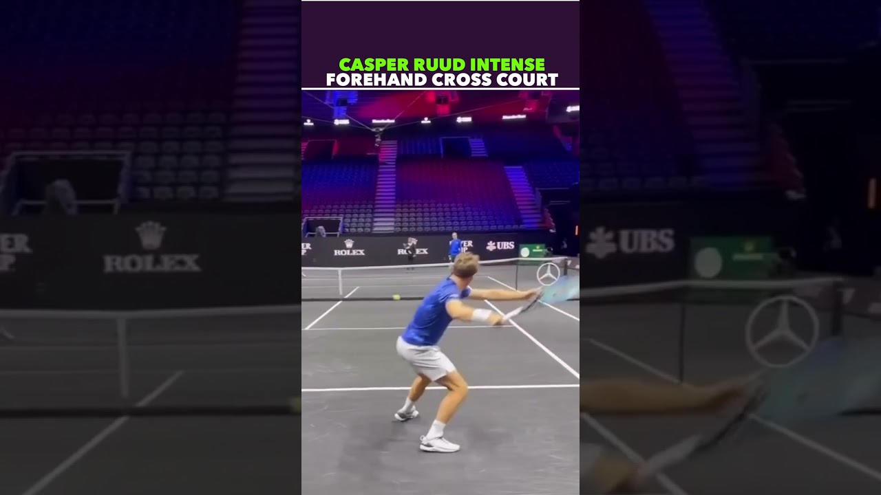 CASPER RUUD INTENSE FOREHAND CROSS COURT #tennis #shorts