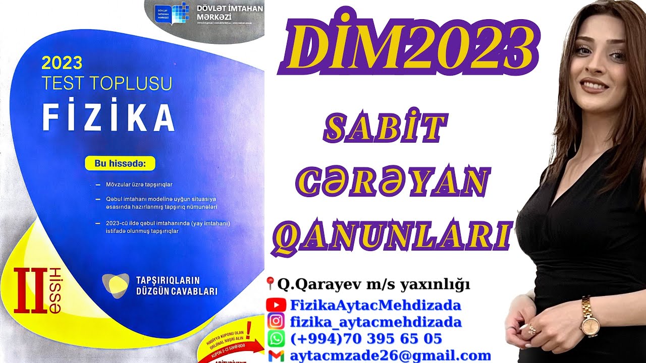 SABİT CƏRƏYAN QANUNLARI.Ətraflı yazılı cavab tələb olunan tapşırıqların həlli ​