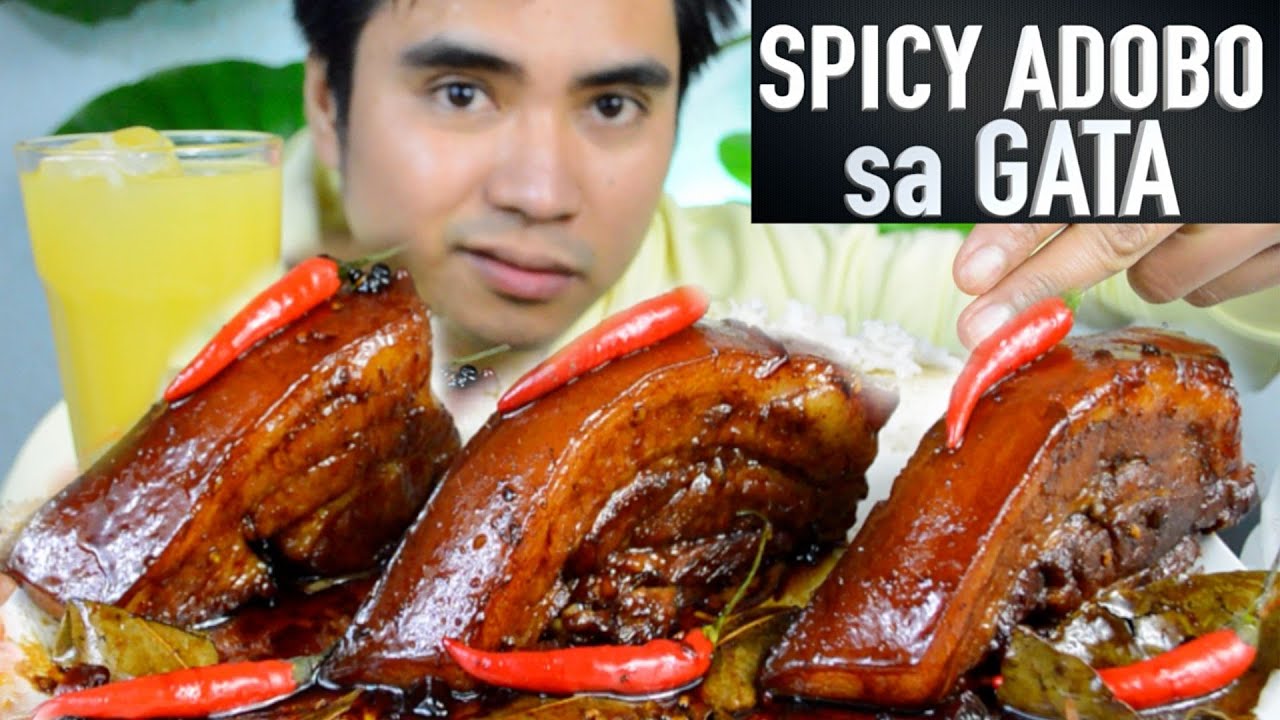 SPICY ADOBO SA GATA | MUKBANG PHILIPPINES | FILIPINO FOOD | PINOY MUKBANG