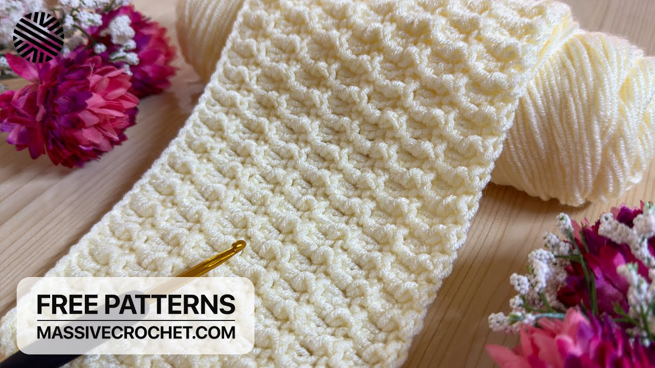 Beginner's Dream! VERY EASY Crochet Pattern. 👌 UNIQUE Crochet Stitch for Baby Blanket, Scarf & Bag