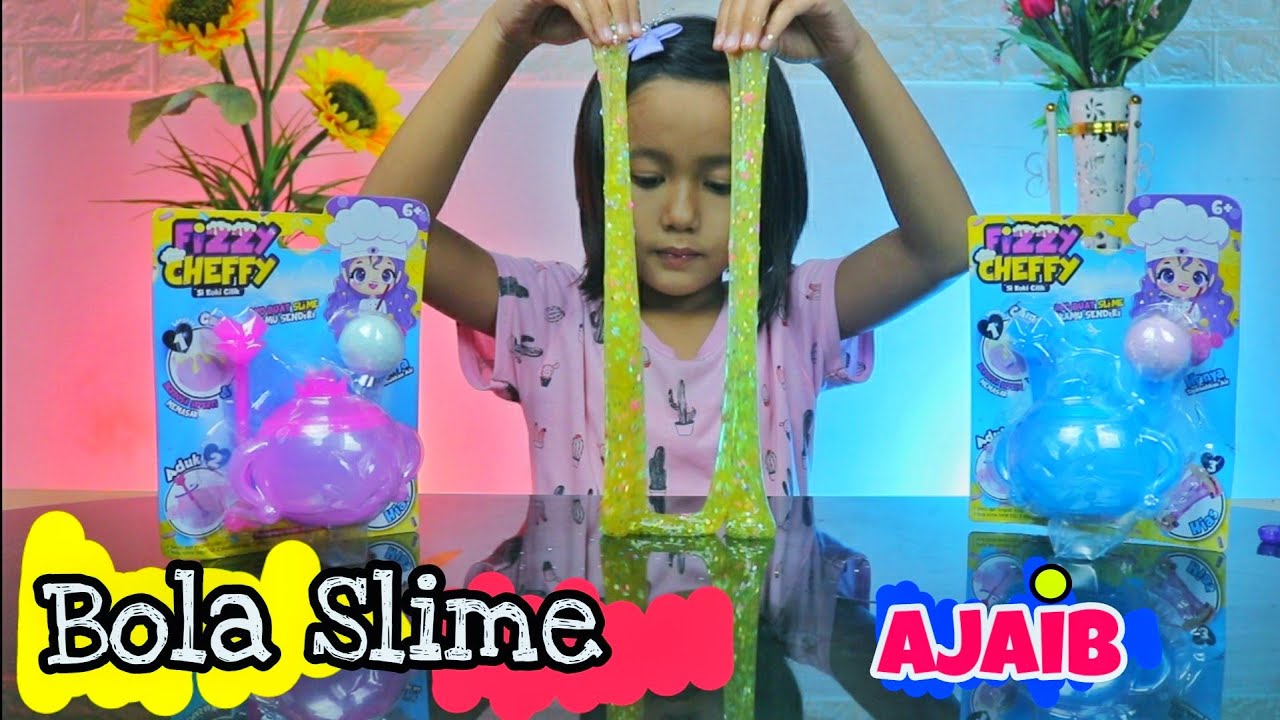 Membuat Slime Lebih Seru Dengan D-No Fizzy Sheffy 💞 Bola Slime Ajaib