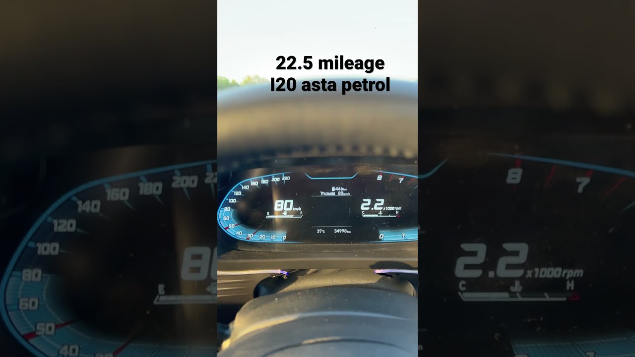 I20 asta petrol 22.5 mileage. #arunpanwar #hyundai #youtube #i20