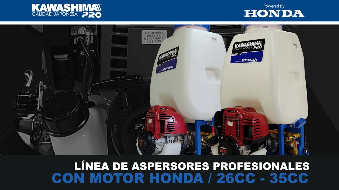 ASPERSORES MOTORIZADOS KAWASHIMA PRO CON MOTOR HONDA - MOD. AK-26GX (26CC) / AK-35GX (35CC)