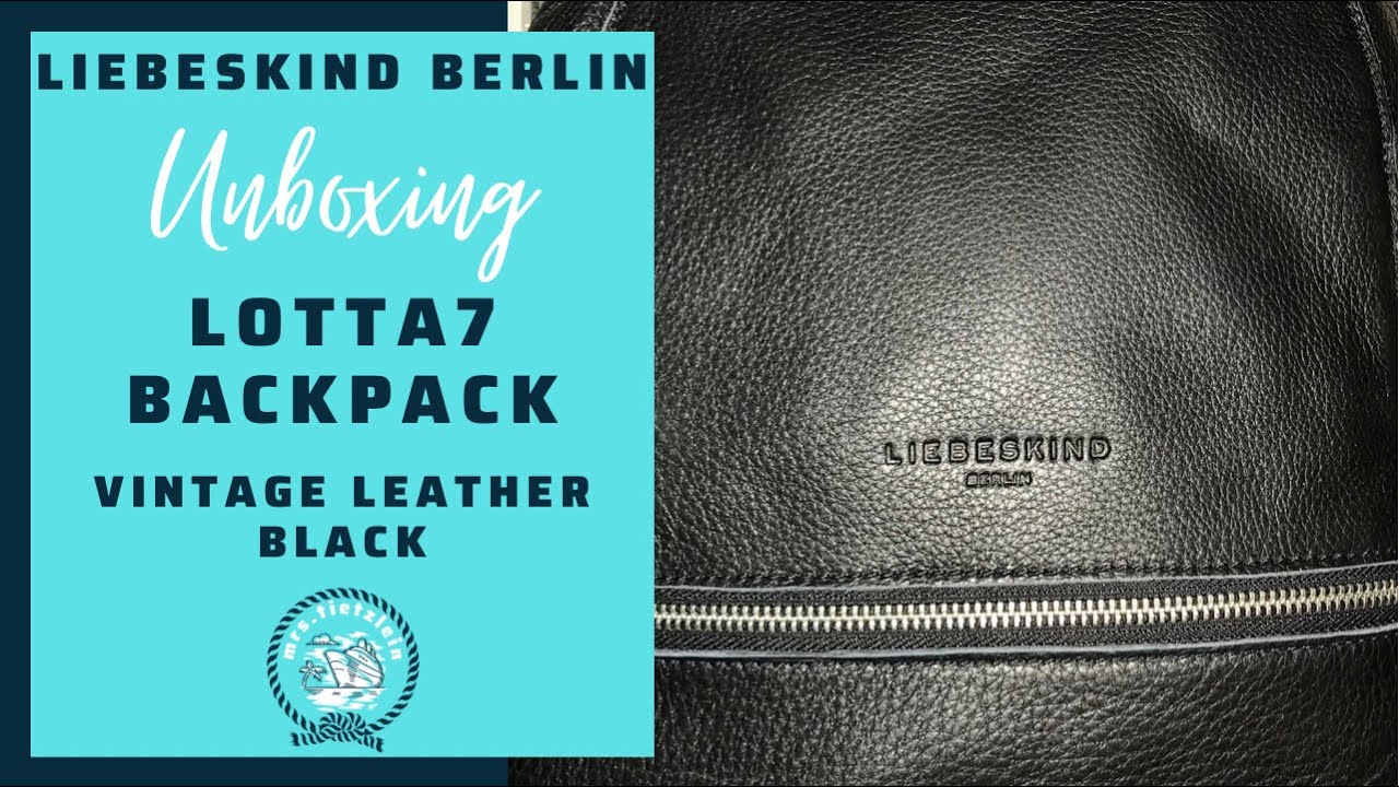Unboxing LIEBESKIND Berlin Lotta7 vintage black Backpack Rucksack