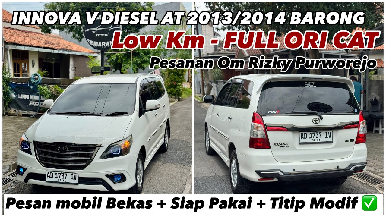 DIESEL ORIGINAL LANGKA !!! INNOVA V DIESEL 2013/2014 AT BARONG PESANAN OM RIZKY PURWOREJO