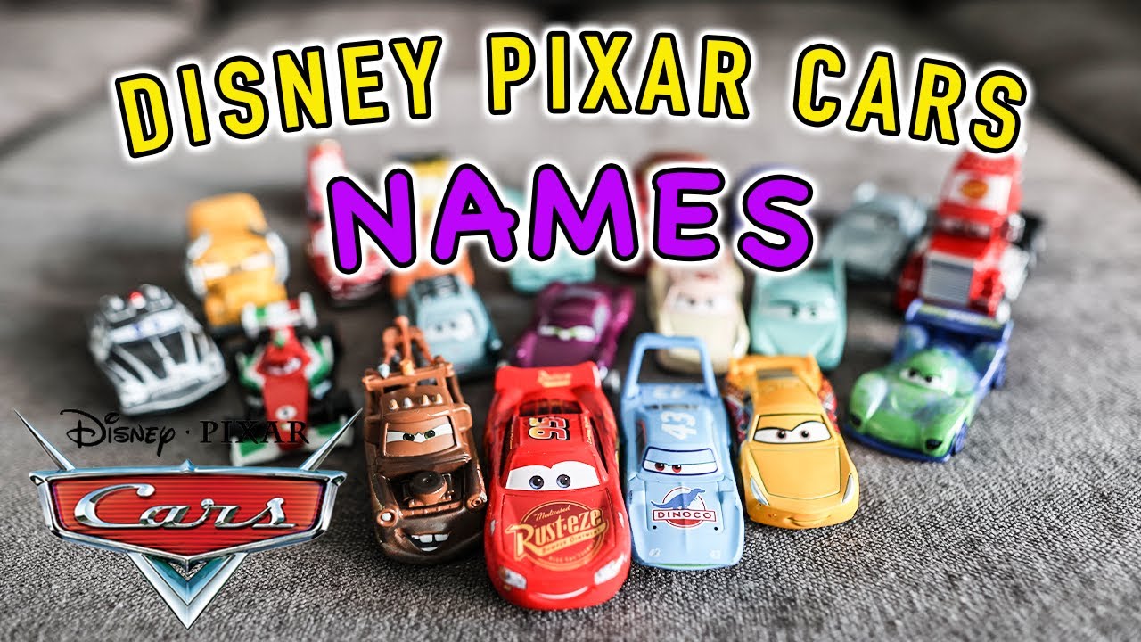 Names of Disney Pixar CARS Characters Toy Version - Lightning McQueen | Tow Mater