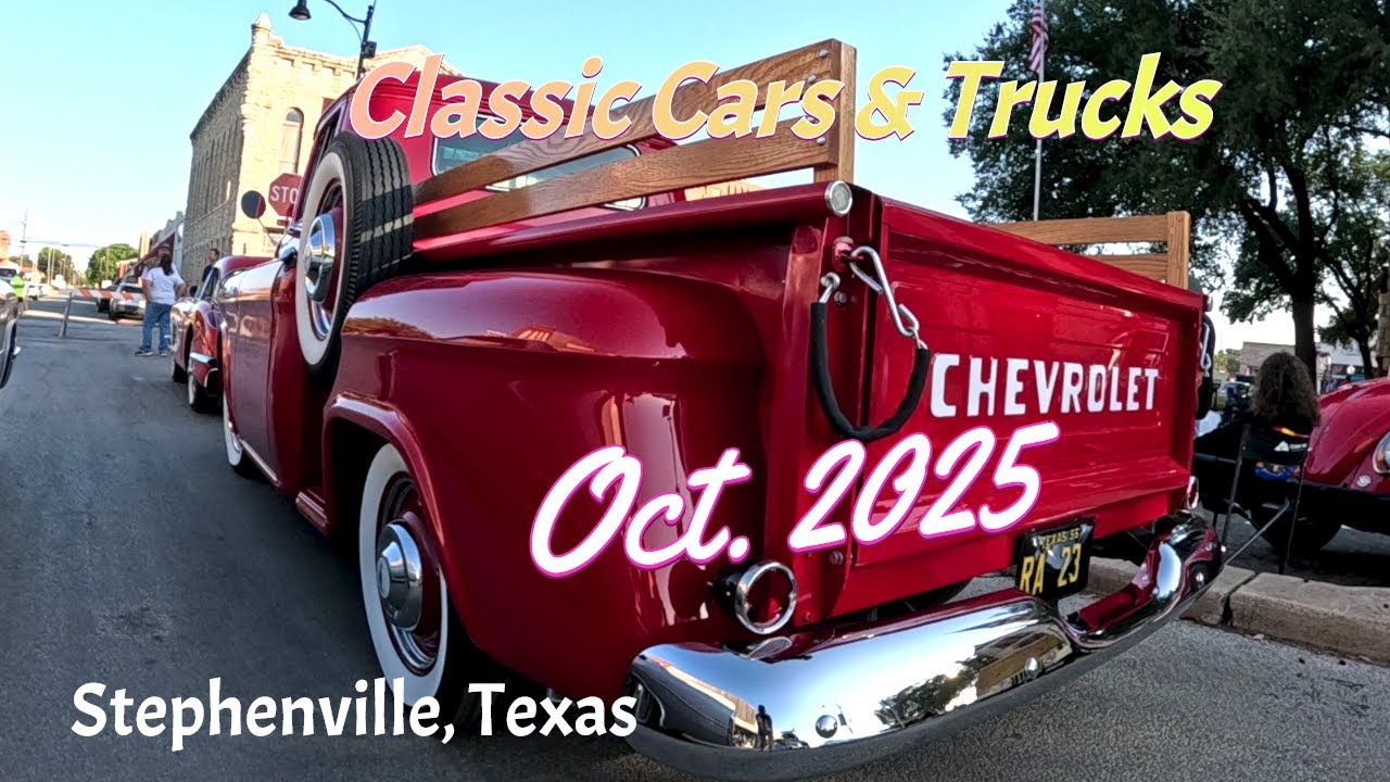 Awesome Classic Cars and Trucks/Stephenville, Texas Cars & Coffee at The Courthouse Oct 2025